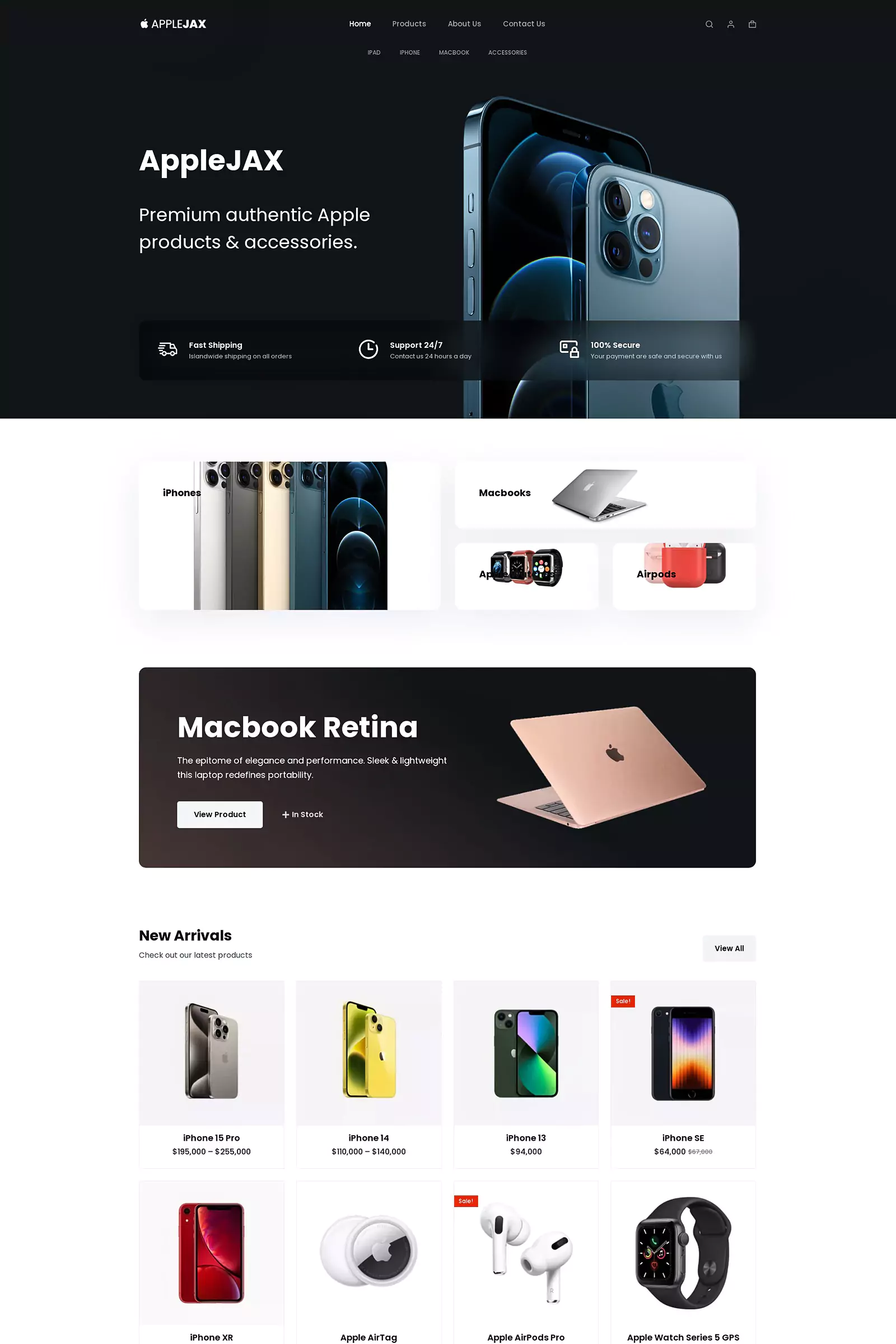 a screenshot of a web design template by Muplix