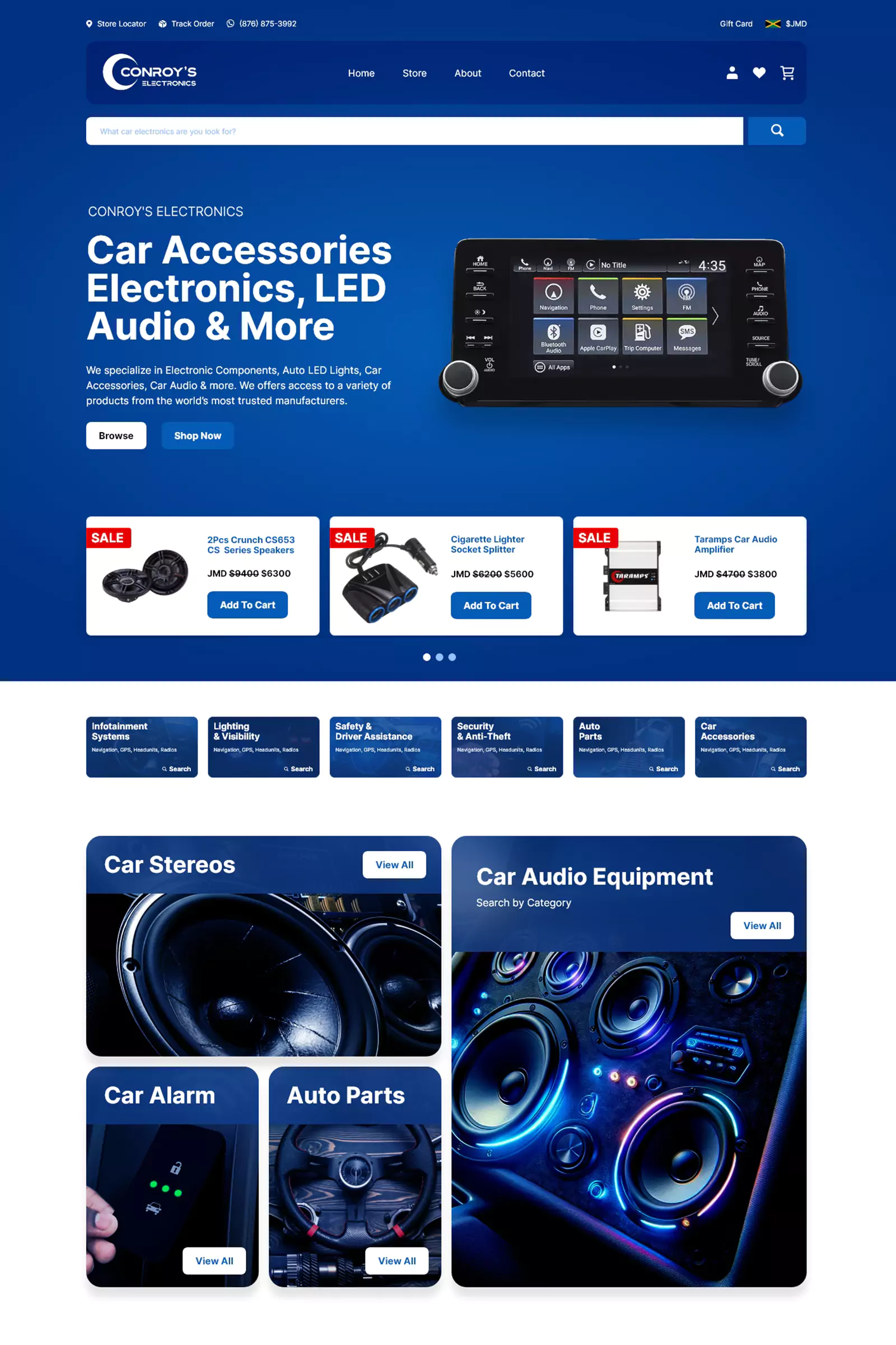 conroys electronics portfolio slider