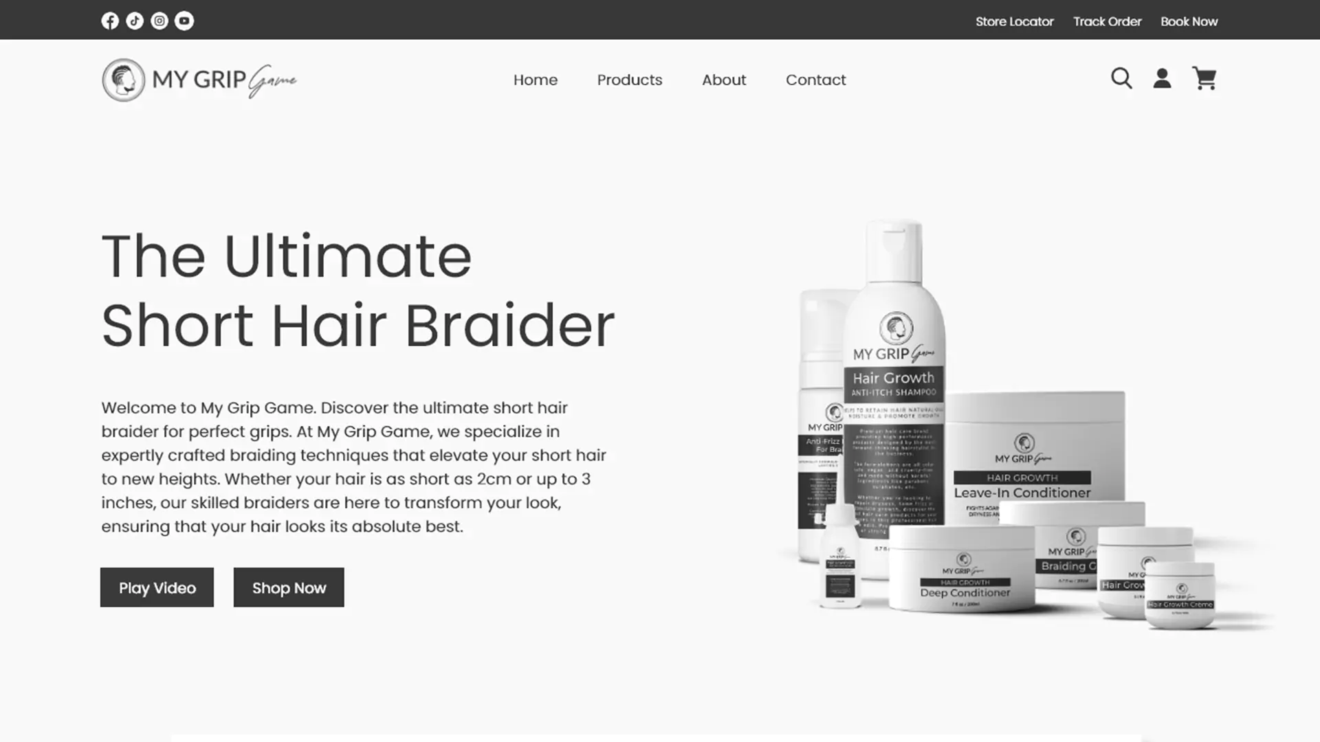 my grip game web design by muplix