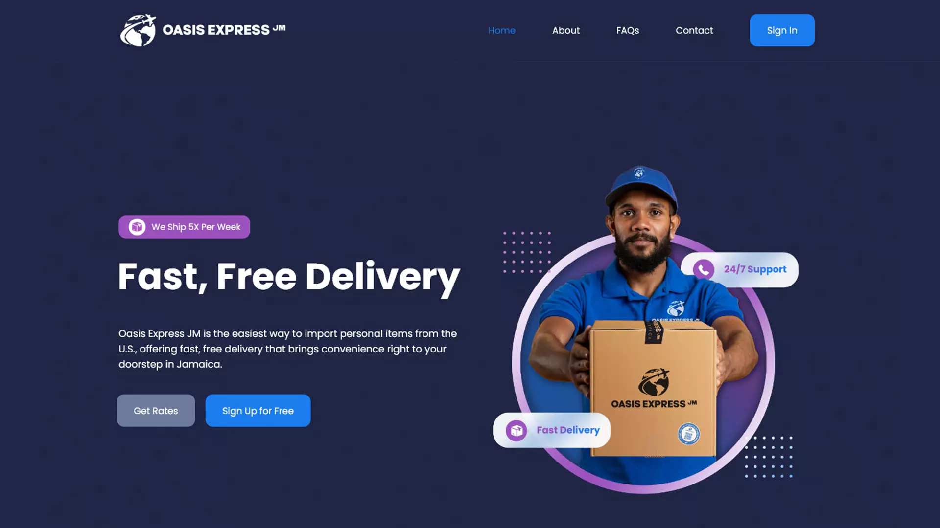 oasis express jm web design by muplix