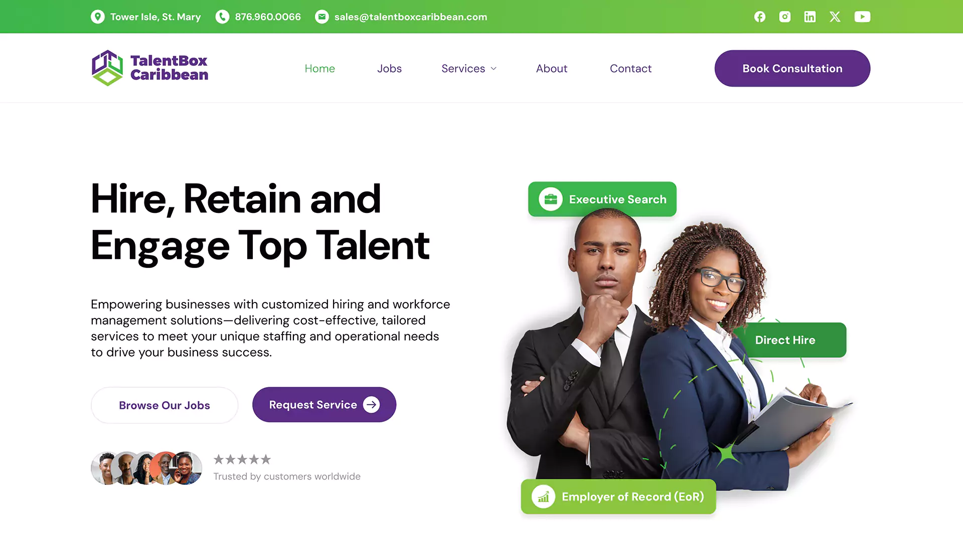 talentbox caribbean web design by muplix